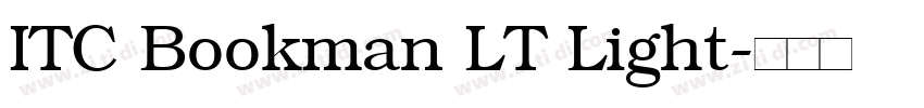 ITC Bookman LT Light字体转换